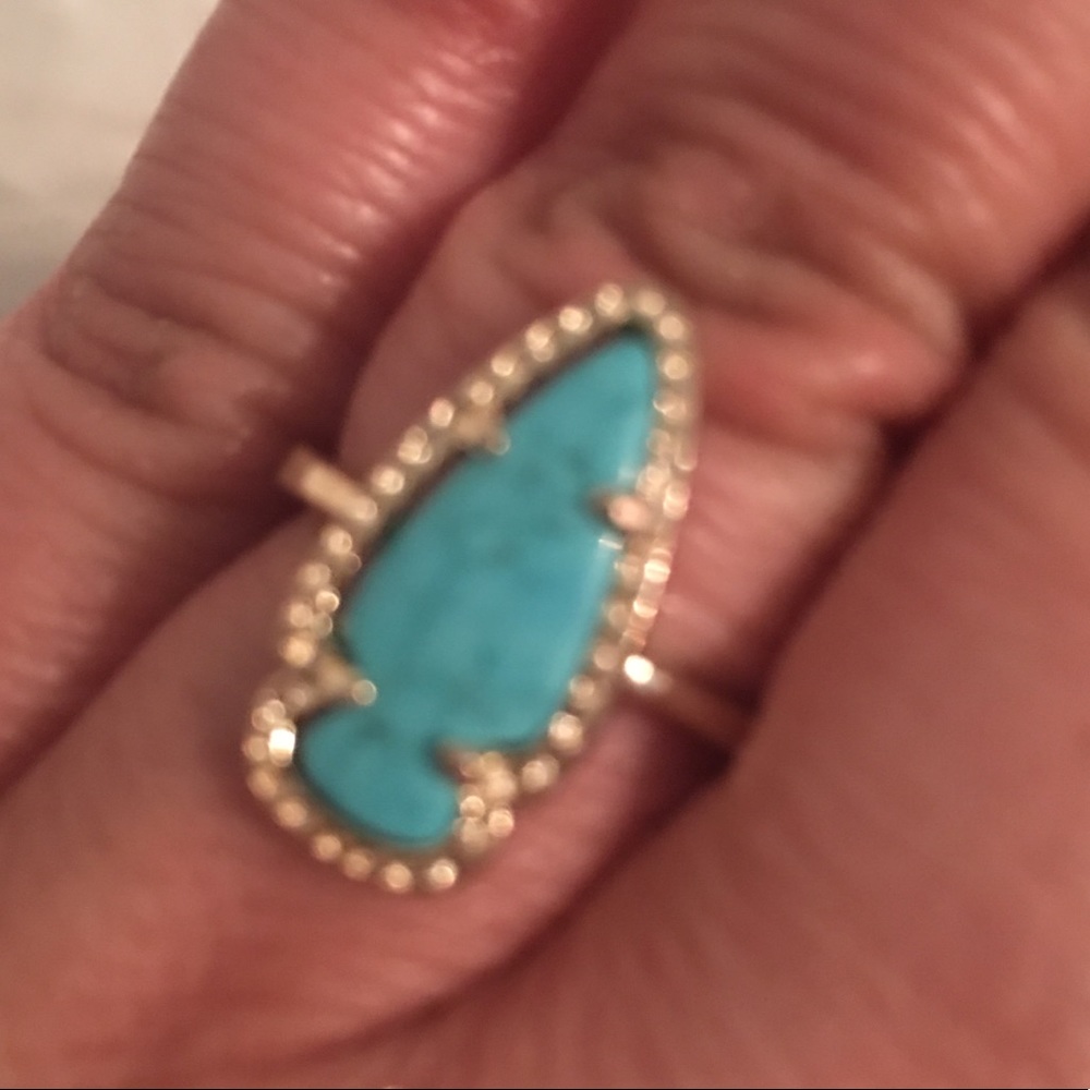 Kendra Scott Arrowhead Gold Ring with Turquoise